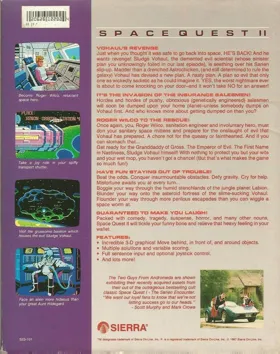 Space Quest II - Vohaul's Revenge box cover back